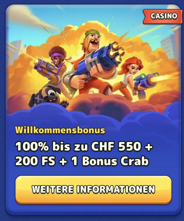Pistolo Casino Willkommensangebot Schweiz Pistolo Casino Willkommensbonus CHF 550 und Freispiele